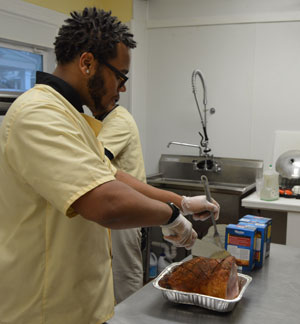 An Ocean Tides student in the culinary program